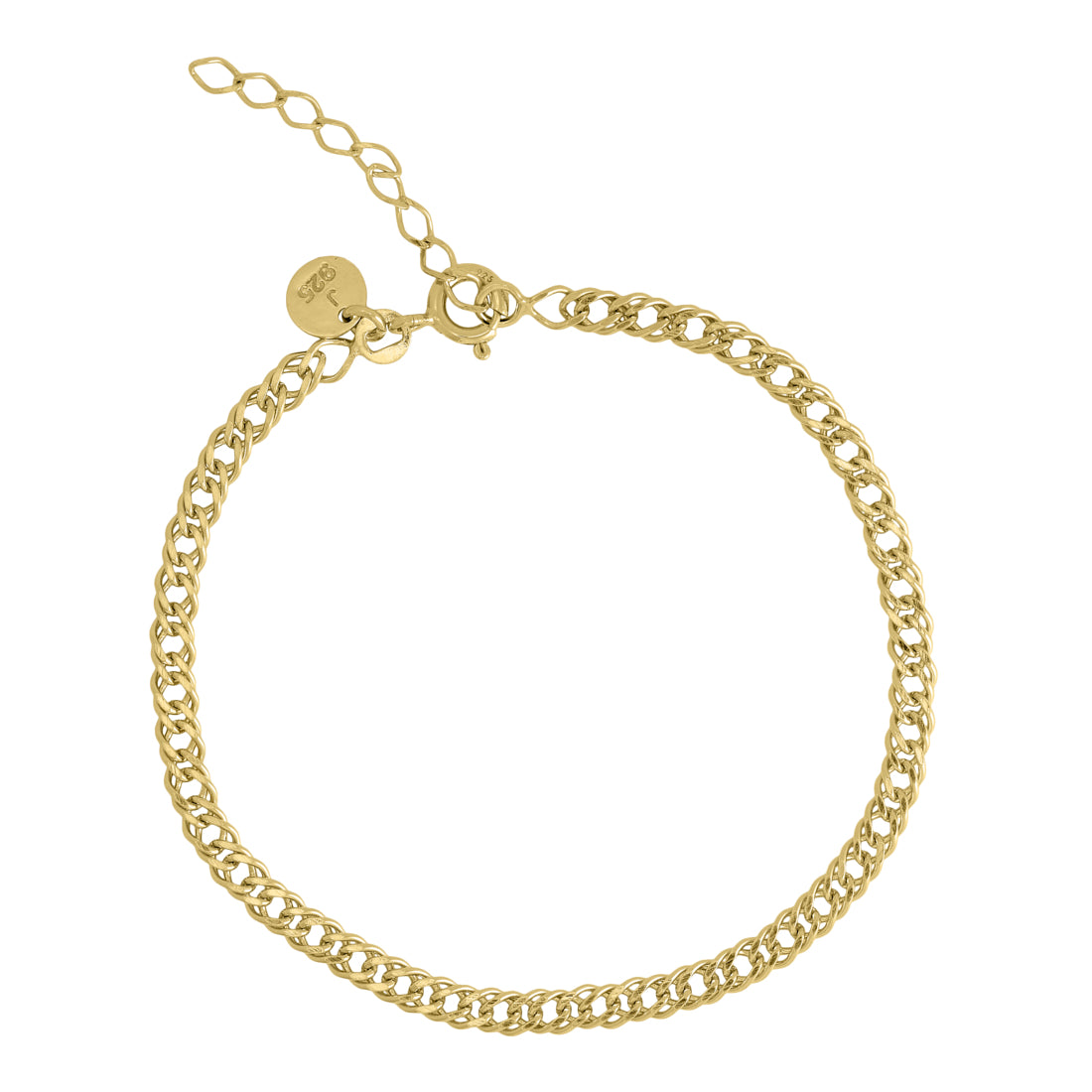 Aqua Dulce - Pastel Anklet (ankelkæde) pastel cz. i forgyldt sølv