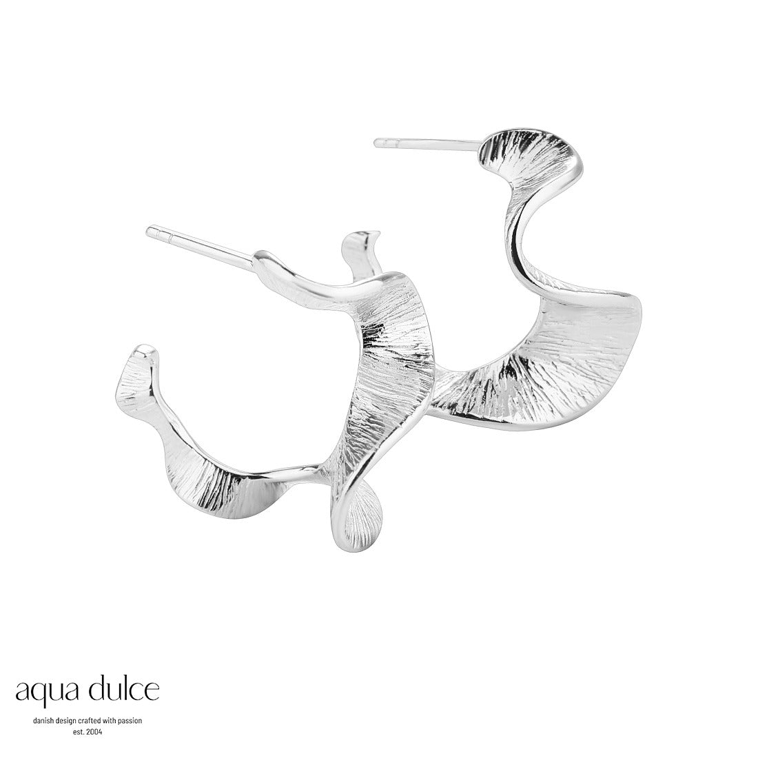 Aqua Dulce - Rhumba Medium Hoop 25mm i sølv