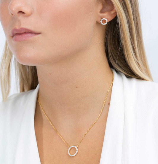 Biella Grande halskæde med hvide zirkonia