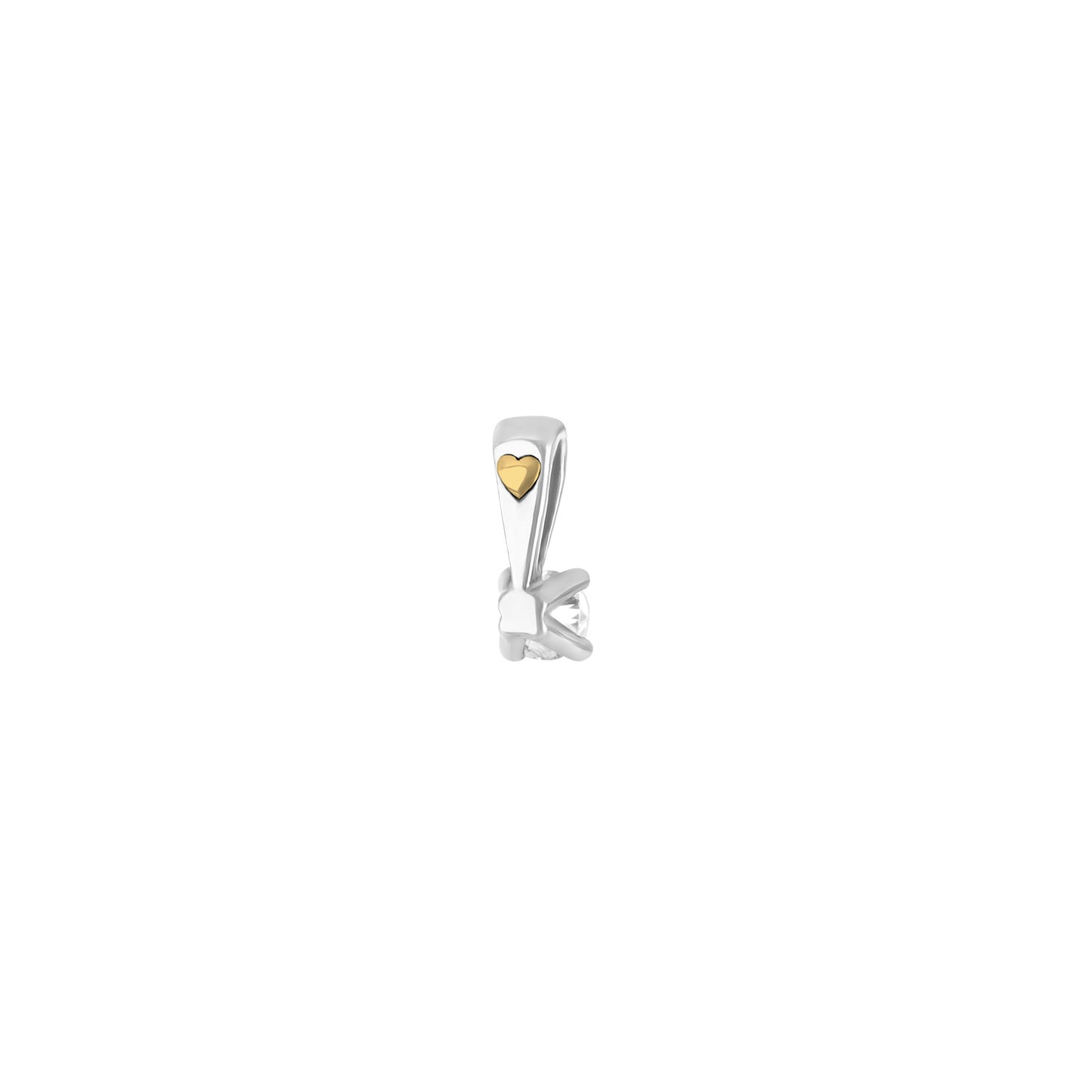 Siersbøl - Heart diamantvedhæng i 14kt hvidguld, i alt 0,15ct w/si
