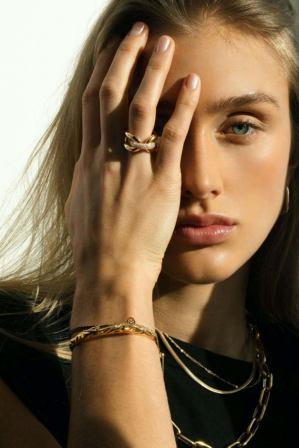 Capri Tre ring 18kt forgyldt