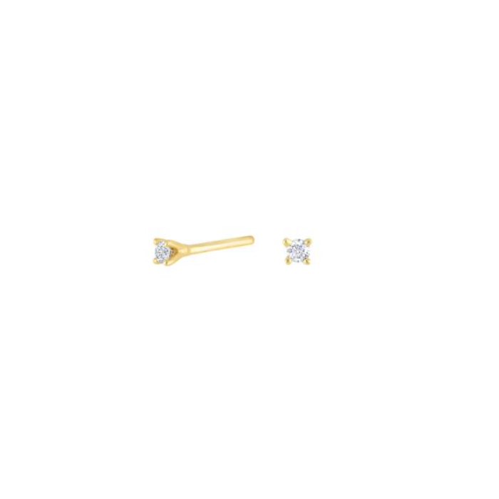Siersbøl Heart - Diamant ørestikker 0,06ct i 14kt guld