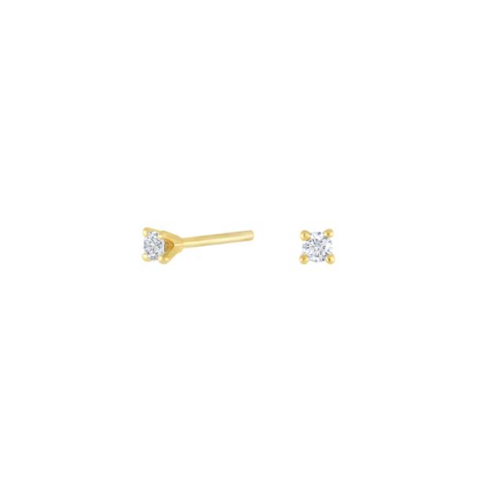 Siersbøl Heart - Diamant ørestikker 0,10ct i 14kt guld