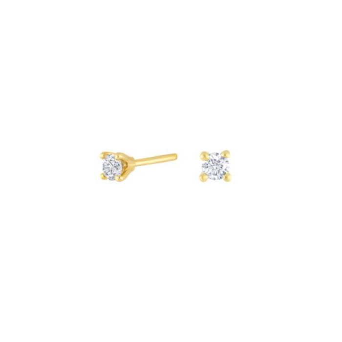 Siersbøl Heart - Diamant ørestikker 0,20ct i 14kt guld
