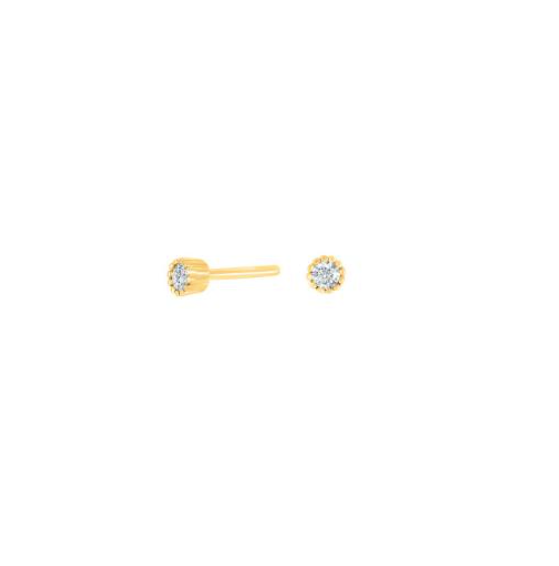 Ørering - Rund 3mm forgyldt