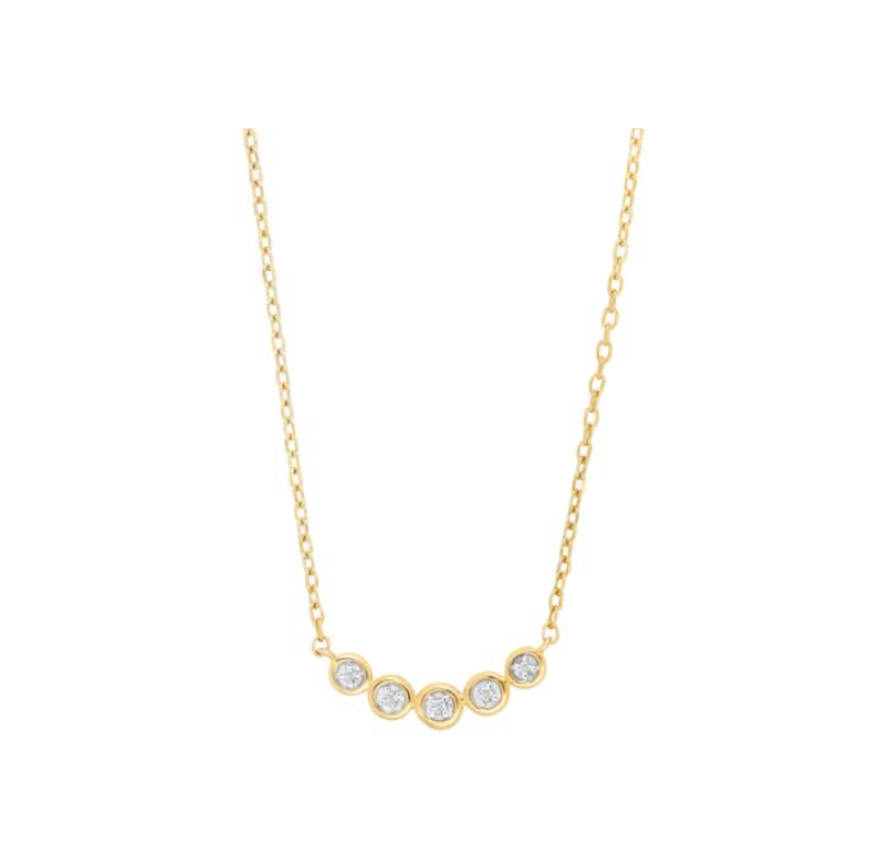 Collier - Diamanter 0,015ct W/si i 14kt guld