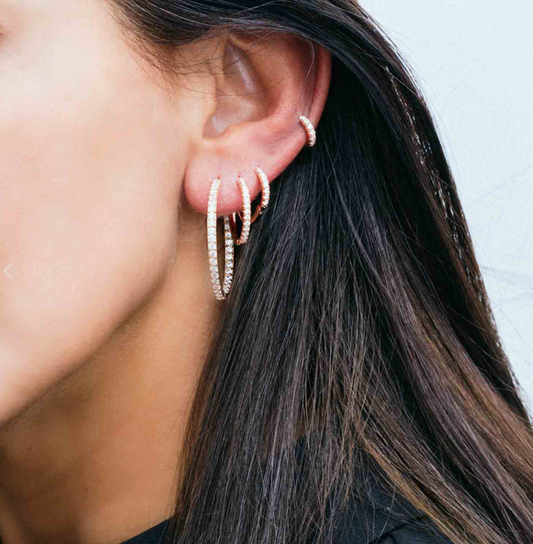 Sif Jakobs - Ellera Grande øreringe 18k guld forgyldt med multifarvede zirconia