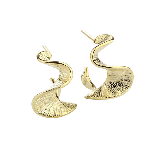 Aqua Dulce - Rhumba Hoop 20mm i forgyldt sølv