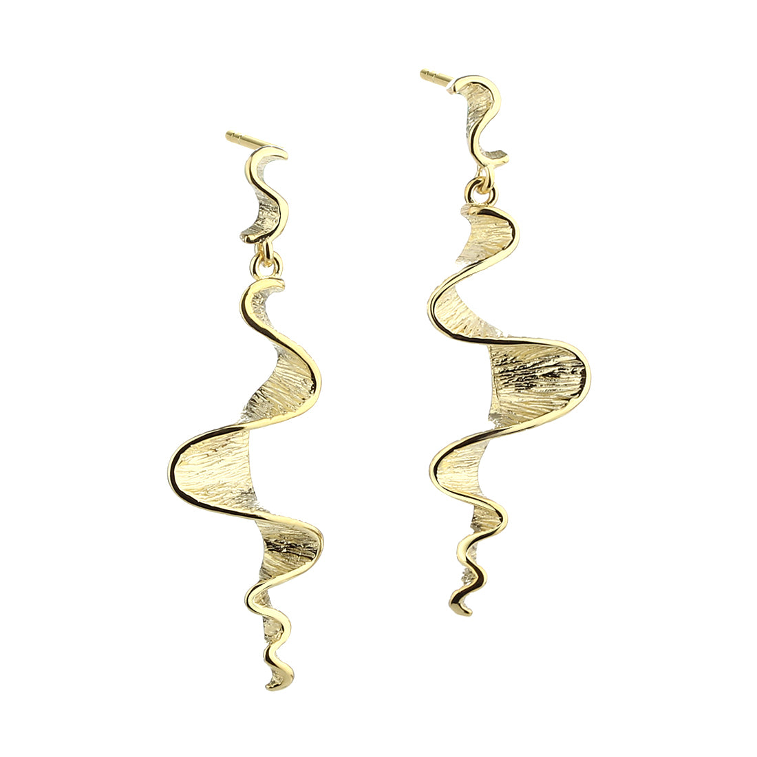 Aqua Dulce - Rhumba Long Earring ørestikker i forgyldt sølv