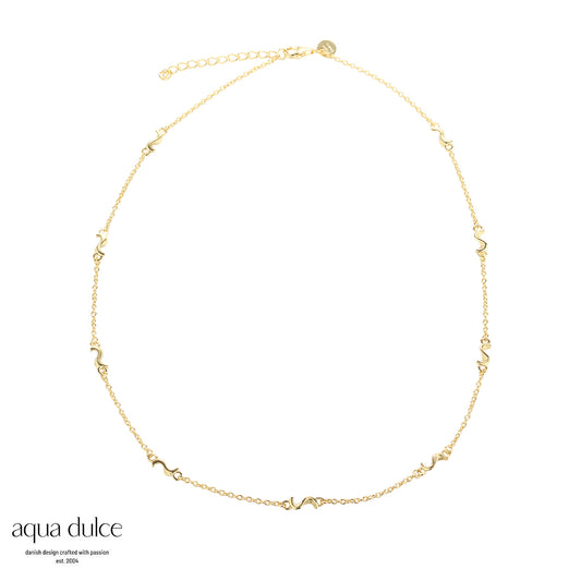 Aqua Dulce - Rhumba Simple halskæde i forgyldt sølv