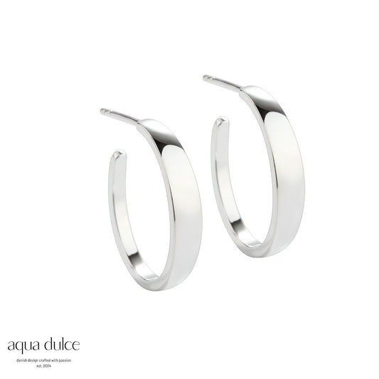 Aqua Dulce - BB Hoops 20mm i sølv