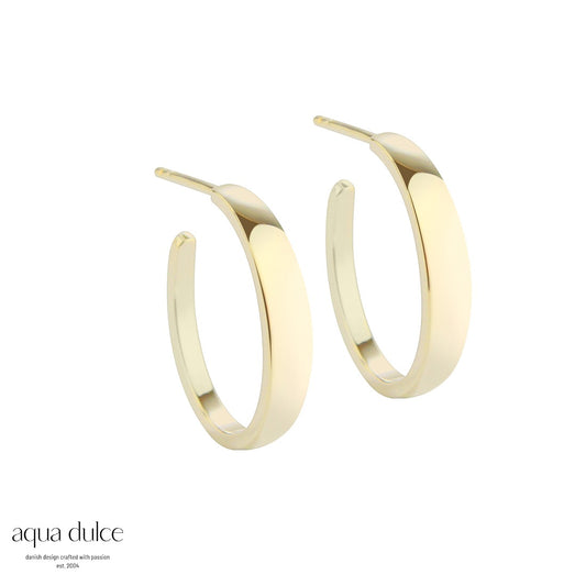 Aqua Dulce - BB Hoops 20mm forgyldt sølv