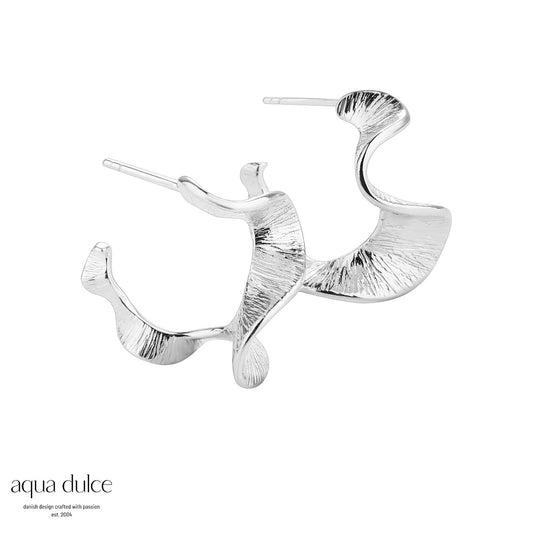 Aqua Dulce - Rhumba Medium Hoop 25mm i sølv
