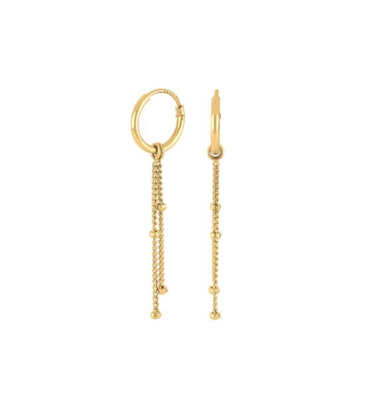 Nordahl Jewellery - Hoops med kæder i forgyldt