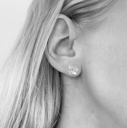 Agavanza - rustikke blomster øreringe i forgyldt sølv