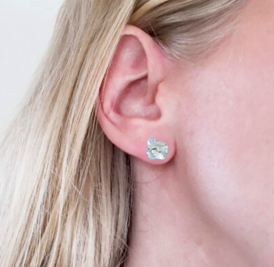 Agavanza - Rustikke blomsterøreringe i sølv