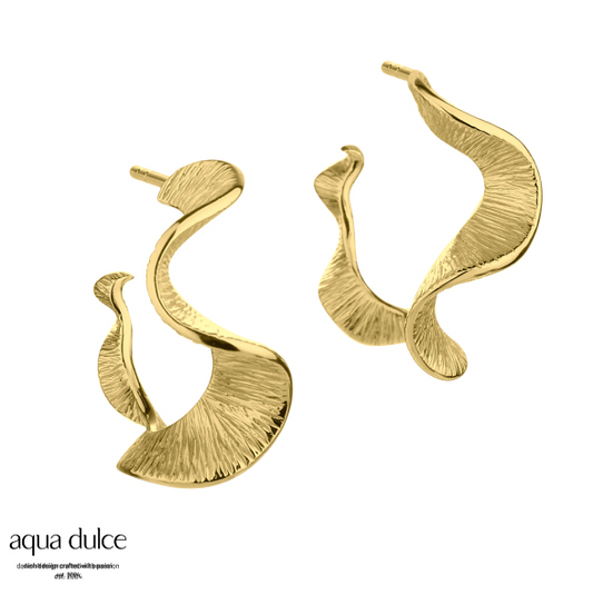 Aqua Dulce - Rhumba large Hoop 30mm i forgyldt sølv