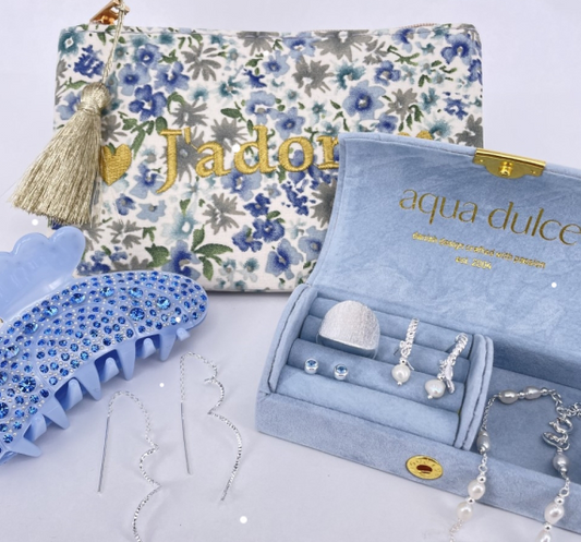 Aqua Dulce - Rejsesmykkeskrin i velour