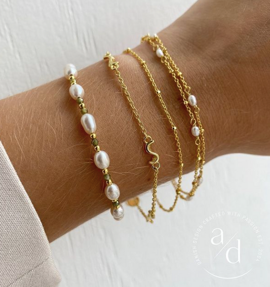 Aqua Dulce - Rhumba Simpel armbånd i forgyldt sølv