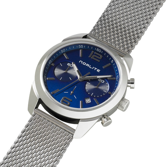 Norlite - Herreur med blå skive og meshlænke