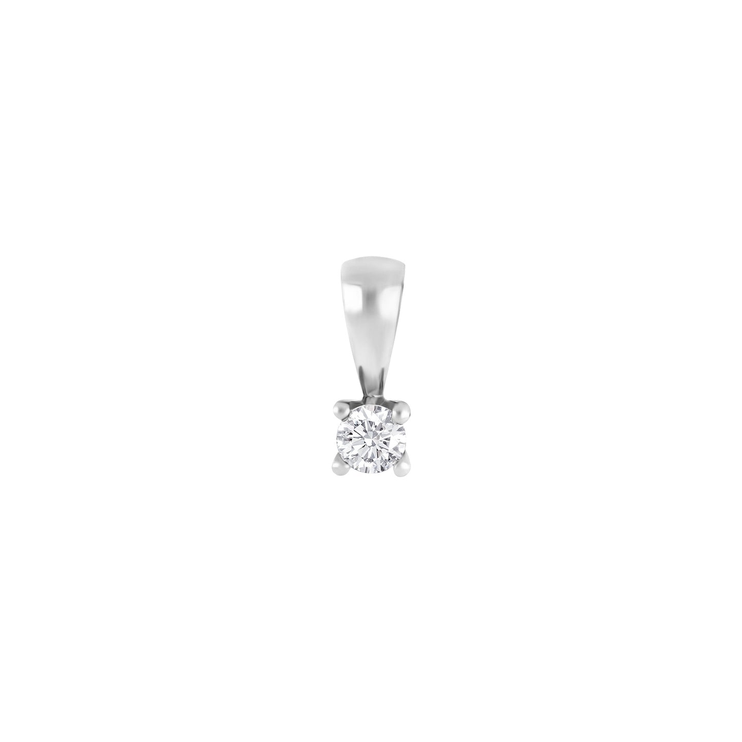 Siersbøl - Heart diamantvedhæng i 14kt hvidguld, i alt 0,15ct w/si