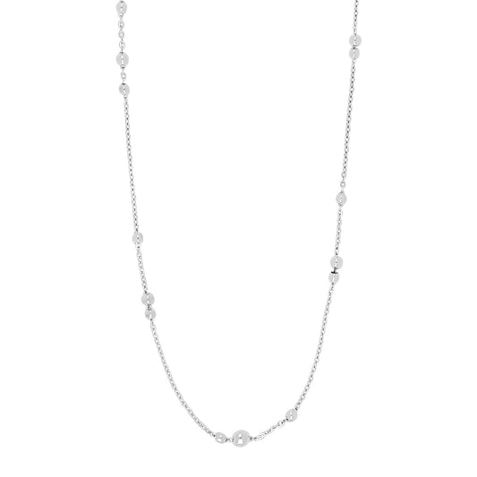 Nordahl Jewellery - Halskæde med kugler i rhodineret sølv
