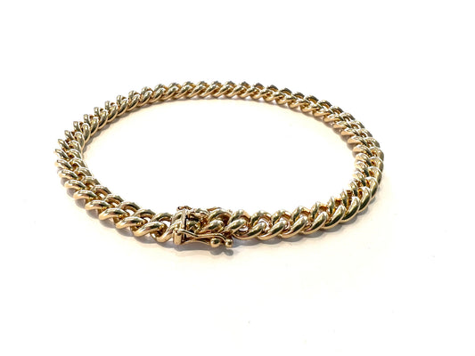 BNH - Rund Panser armbånd i 14kt guld