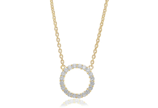Biella Grande halskæde – 18k forgyldt med hvide zirkonia
