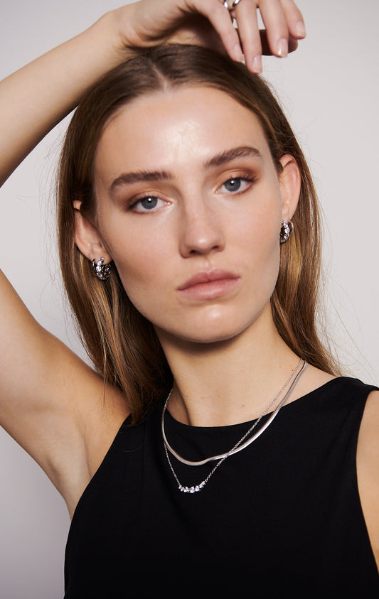 Belluno halskæde i sølv med zirkonia