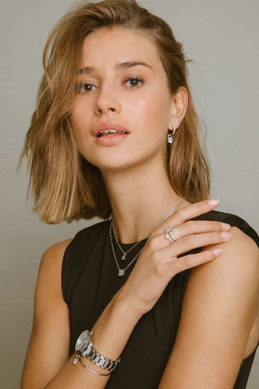 Sif Jakobs - Roccanova armring med hvid zirkonia i sølv