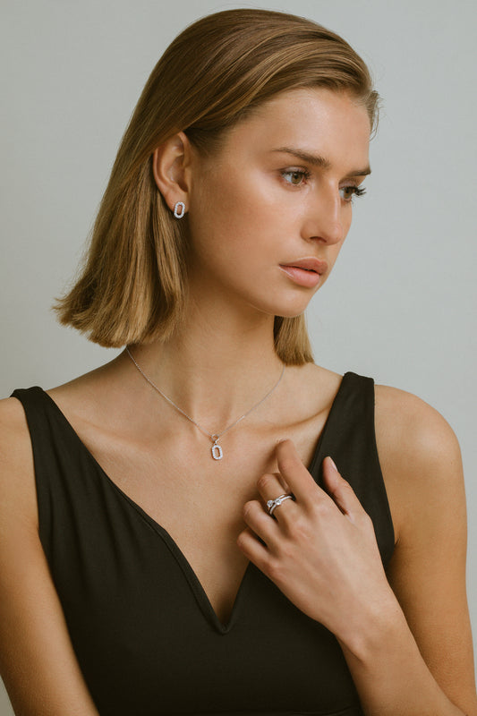 Sif Jakobs - Ellera Uno Grande med hvide cz i sølv