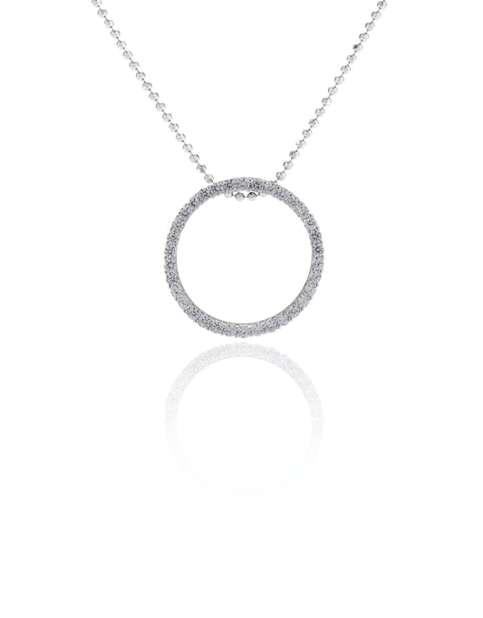 Sif Jakobs - Biella Grande med hvide cz i sølv, 45-60cm