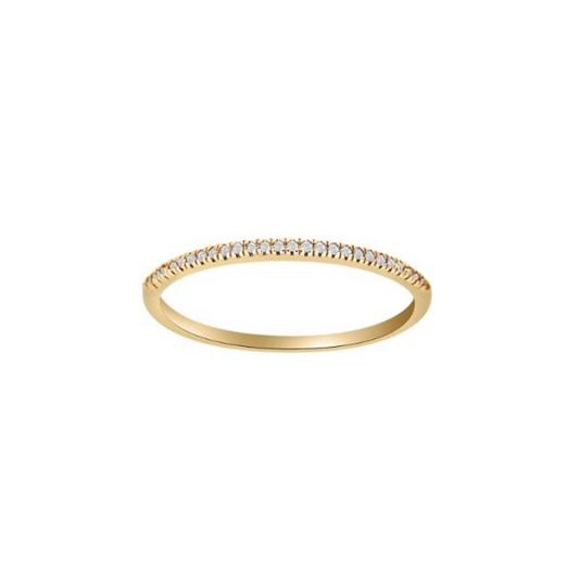 Mini alliancering 0,05ct i 14kt guld