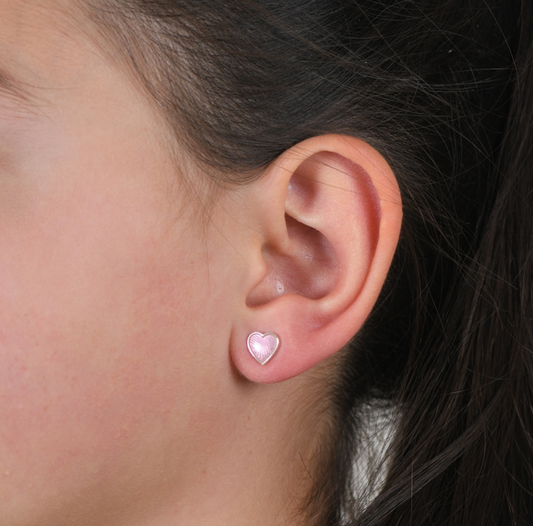 Pia & Per emaljeørestikker i lyserød