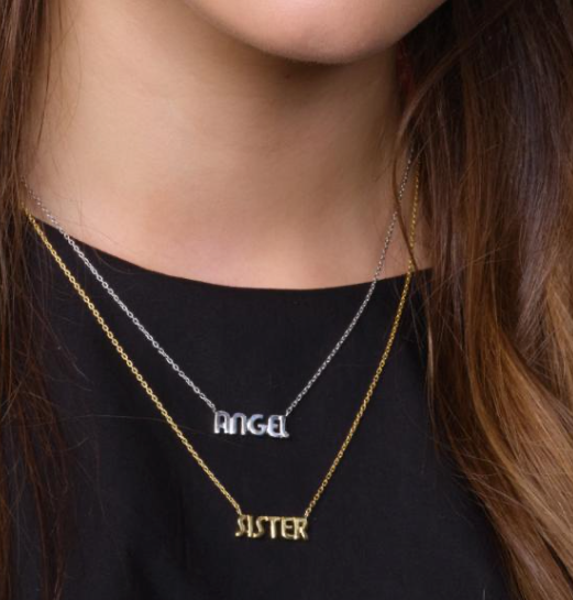 Halskæde - Statement: Angel i sølv