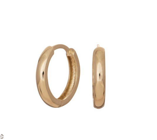 Creoler - 2 x 10mm i 14kt guld