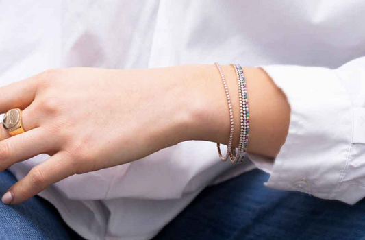 Sif Jakobs -  Ellera armbånd i sølv med multifarvede sten