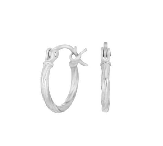 Nordahl Jewelry - Snoet creol i sølv 15mm