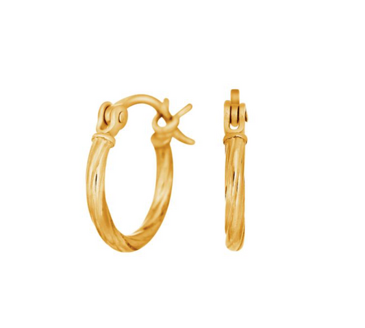 Nordahl Jewelry - Creoler snoet forgyldt 15mm