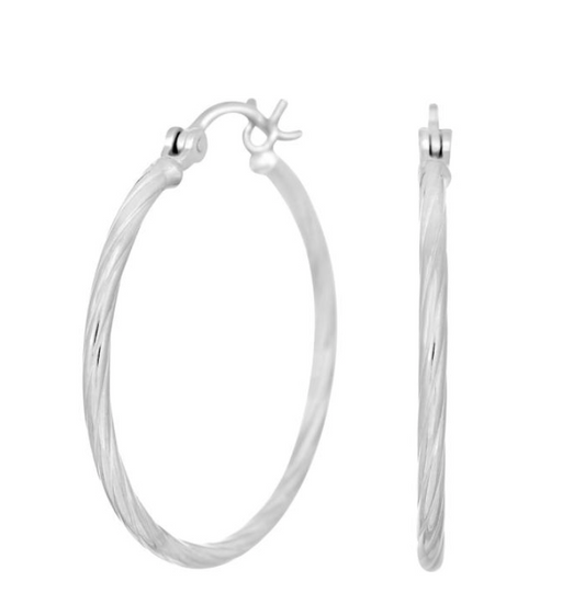 Nordahl Jewelry - Creol snoet 30mm sølv