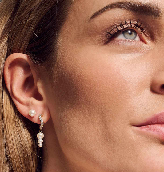 Sif Jakobs - Ponza uno ferskvandsperle øreringe 6mm i sølv